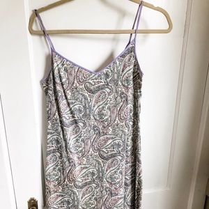 J Crew Lavender Paisley Linen Sundress